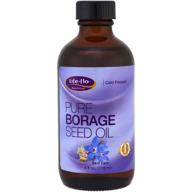 Life-flo, Чистое масло семян бурачника, 4 жидких унции (118 мл)