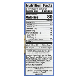 Annie's Homegrown, Crispy Snack Bars, оригинальные батончики, 5 батончиков, 22 г (0,78 унции) каждый