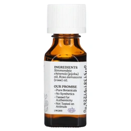 Aura Cacia, Розовое масло в масле жожобы, 0.5 жидких унций (15 мл)