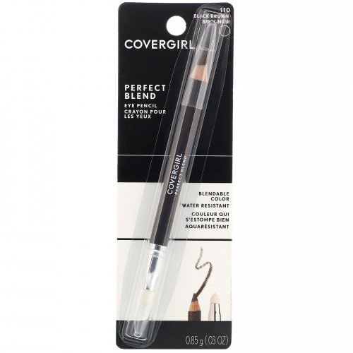 Covergirl, Perfect Blend, карандаш для бровей, оттенок 110 «Черно-коричневый», 0,85 г (0,03 унции)