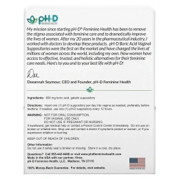 pH-D Feminine Health, вагинальные свечи с борной кислотой, 600 мг, 24 свечи