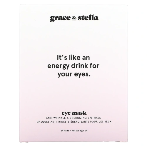 Grace & Stella, энергетическая маска для кожи вокруг глаз против морщин, 12 пар