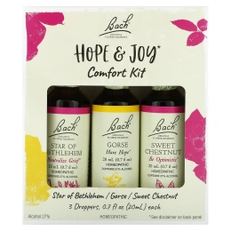 Bach, Hope & Joy Comfort Kit, 3 пипетки, по 20 мл (0,7 жидк. унц.)