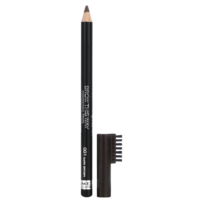 Rimmel London, Профессиональный карандаш для бровей, 001 темно-коричневый, 1,4 г