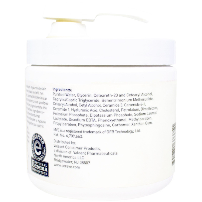 CeraVe, Увлажняющий Крем в Баллоне с Насосом, 16 унций (453 г)
