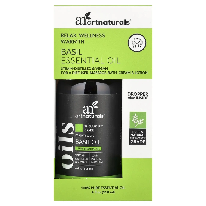 artnaturals, Эфирное масло, базилик, 118 мл (4 жидк. Унции)