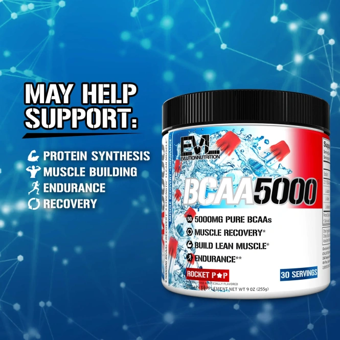 EVLution Nutrition, BCAA5000®, Rocket Pop, 255 г (9 унций)