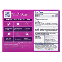 Vagisil, Крем против зуда, максимальная сила действия, 28 г (1 унция)