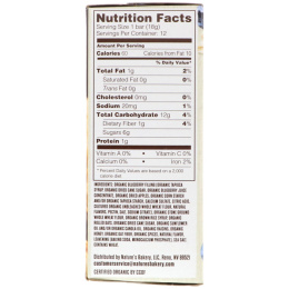 Nature's Bakery, Органический мед и овес, мягкие запеченные батончики, черника, 6 двойных упаковок, по 1,3 унции каждый