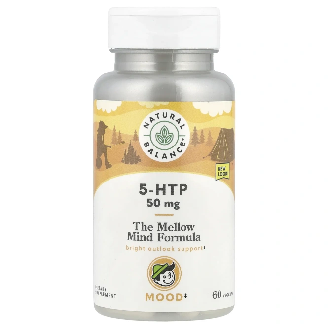 Natural Balance, 5-HTP, 50 мг, 60 вегетарианских капсул