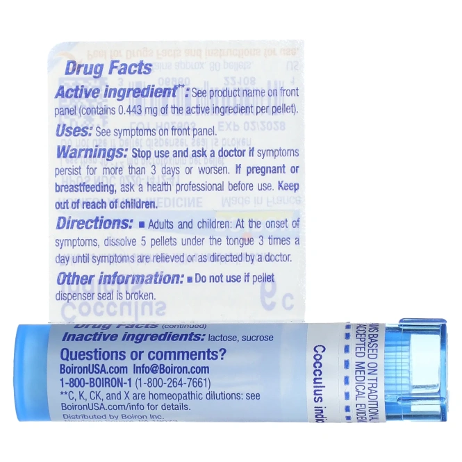 Boiron, Single Remedies, Анамирта коккулюсовидная, 6C, прибл. 80 гранул