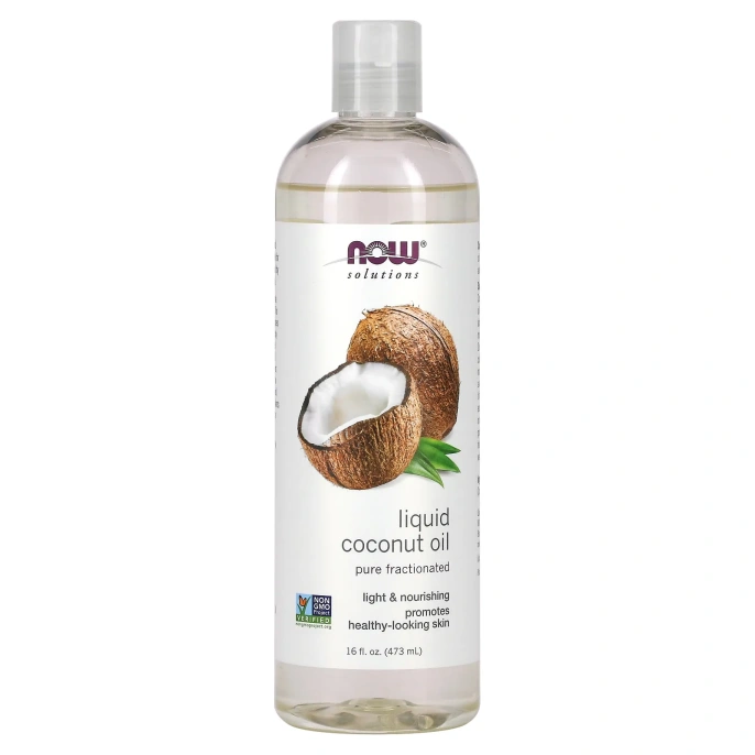 Now Foods, Жидкое кокосовое масло, чистое ректифицированное, 473 мл