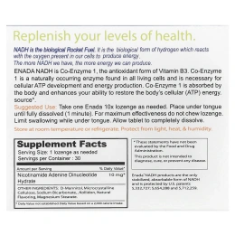 ENADA, Энергизирующий высокоэффективный кофермент, 10 мг, 30 лепешек