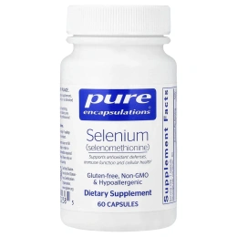 Pure Encapsulations, селен (селенометионин), 60 капсул (200 мг в 1 капсуле)
