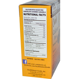 HealthSmart Foods, Inc., ChocoRite, кальций, шоколад и карамель, 12 пакетиков, 12 г каждый