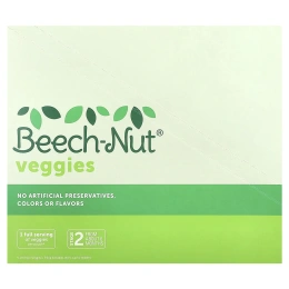 Beech-Nut, овощи, для детей от 6 месяцев, цукини, шпинат и банан, 12 паучей по 99 г (3,5 унции)