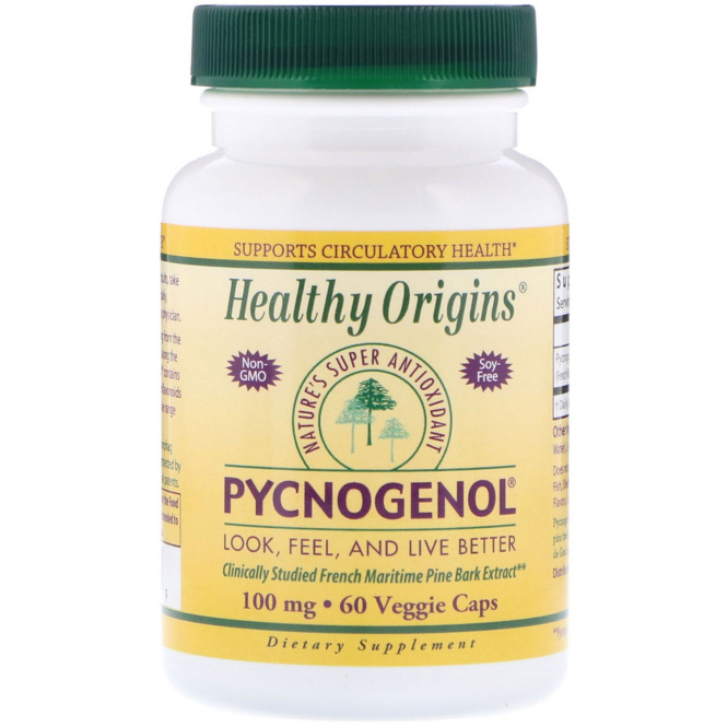 Пикногенол Pycnogenol Healthy Origins 30 мг, 60 капсул