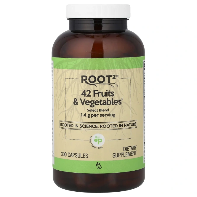 Vitacost, Root2®, 42 фруктов и овощей, 300 капсул