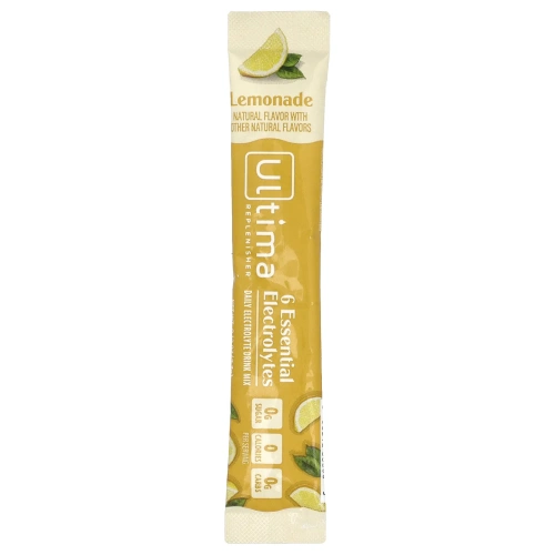 Ultima Replenisher, 6 Essential Electrolytes, ежедневная смесь для приготовления электролитов, лимонад, 10 пакетиков по 3,7 г (0,13 унции)