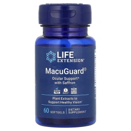 Life Extension, MacuGuard, Поддержка зрения с шафраном, 60 мягких таблеток