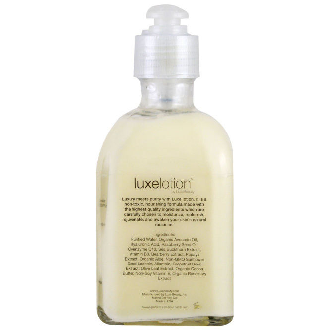 Luxe Beauty, Luxe Lotion, Роскошное увлажняющее средство для лица, тела и рук, без запах, 8,5 жидких унций (251 мл)