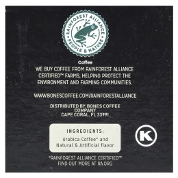Bones Coffee Company, кофейные чашки, французские тосты, 12 чашек по 10 г (0,35 унции)