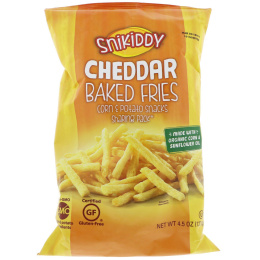Snikiddy, Fries, Potato & Corn Snacks, Cheddar Cheese, 4.5 oz (127.6 g)