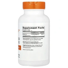 Doctor's Best, витамин D3, 125 мкг (5000 МЕ), 720 капсул