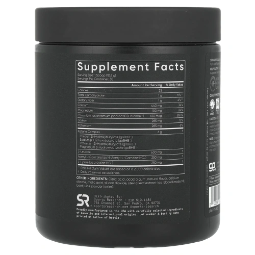 Sports Research, Keto Plus, GO BHB + MCT, малиновый лимонад, 1,05 фунт (476 г)