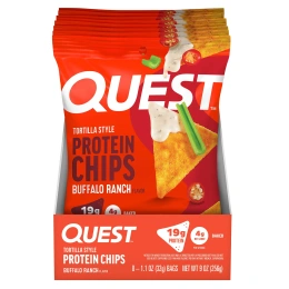 Quest Nutrition, протеиновые чипсы из тортильи, Buffalo Ranch, 8 пакетиков по 32 г (1,1 унции)