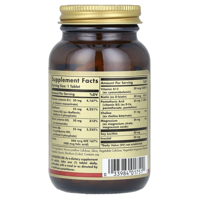 Solgar, Комплекс витамина B  Megasorb "50", 100 таблеток