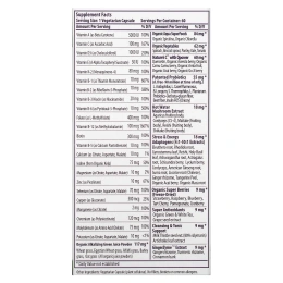 Paradise Herbs, Энергия ORAC, Earth's Blend, ежедневный сверхпитательный мультивитамин, 60 капсул на растительной основе