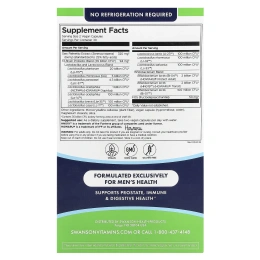 Swanson, Для мужчин, ежедневно, пробиотики и пребиотики, ФОС и сереноа, 35 млрд КОЕ, 60 веганских капсул