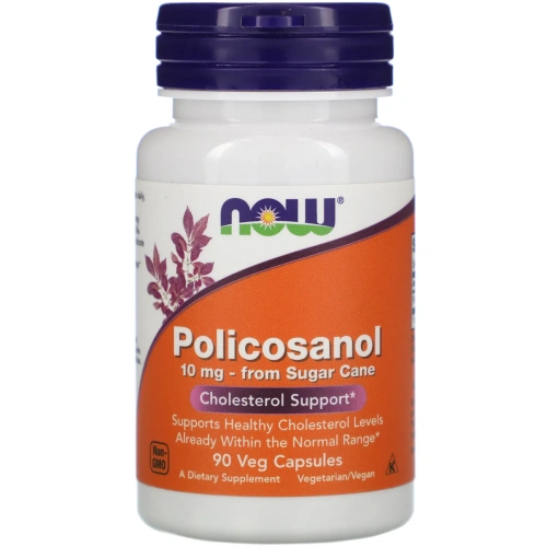Now Foods, Поликосанол, 10 мг, 90 растительных капсул