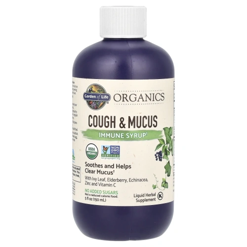 Garden of Life, MyKind Organics, иммунный сироп от кашля и слизи, 150 мл (5 жидк. унц.)