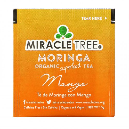Miracle Tree, Moringa Organic Superfood Tea, Mango, Caffeine Free, 25 Tea Bags, 1.23 oz (37.5 g)