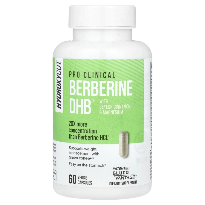 Hydroxycut, Pro Clinical, берберин DHB ™, 60 растительных капсул