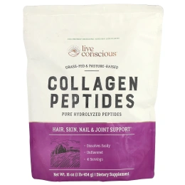 Live Conscious, Пептиды из коллагена, без добавок, 454 г