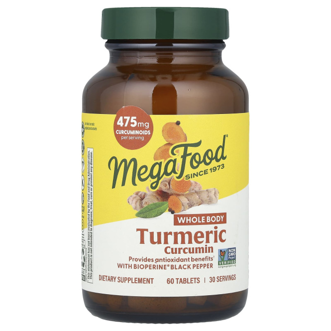 MegaFood, Сила куркумы для всего тела, 60 таблеток
