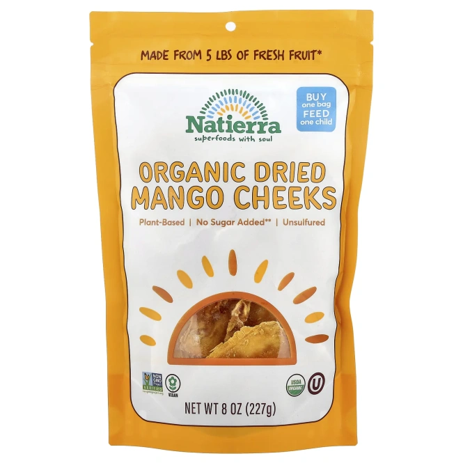 Natierra, Органические сушеные манговые щечки, 227 г (8 унций)
