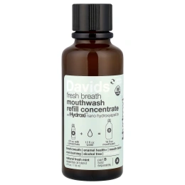 Davids, Концентрат жидкости для полоскания рта Fresh Breath, натуральная свежая мята, 118 мл (4 жидк. Унции)