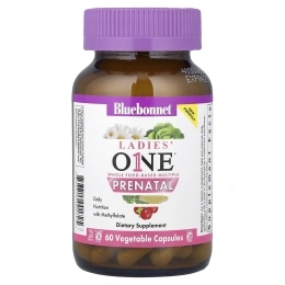 Bluebonnet Nutrition, Ladies' One®, пренатальный комплекс, 60 растительных капсул