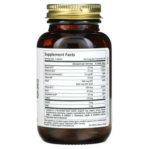 The Synergy Company, Органический витаминный супер B-комплекс, 60 растительных таблеток
