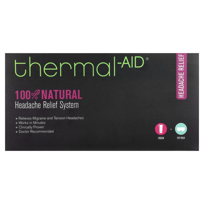 Thermal Aid, система облегчения головной боли, набор из 2 средств