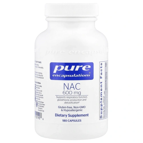 Pure Encapsulations, NAC, 600 мг, 180 капсул