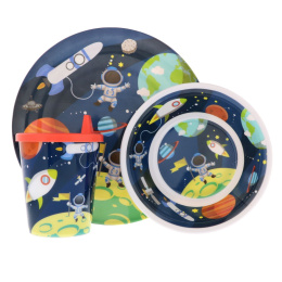 Brush Buddies, Умный уход, 3 предмета набора столовой посуды, космос, набор из 3 шт.