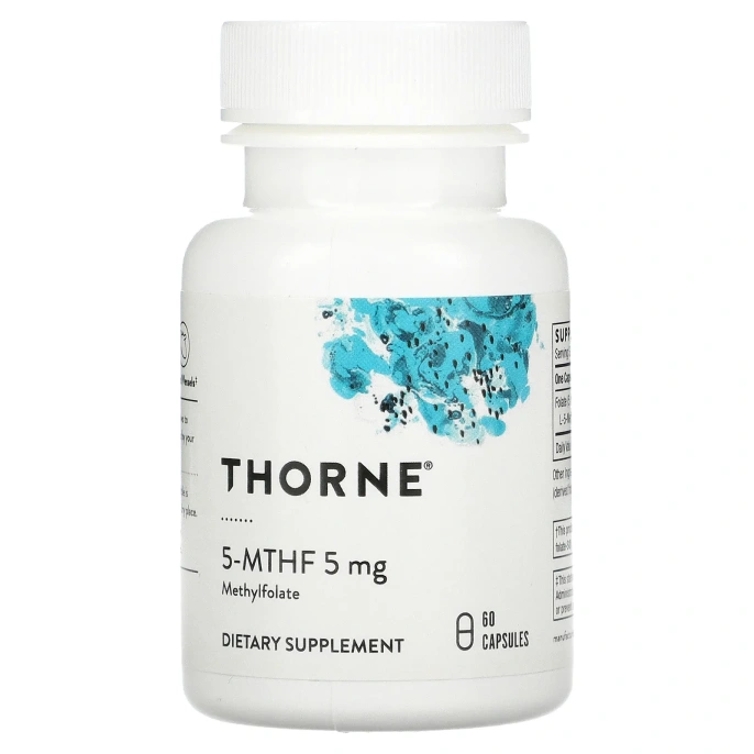 Thorne Research, 5-МТГФ, 5 мг, 60 капсул