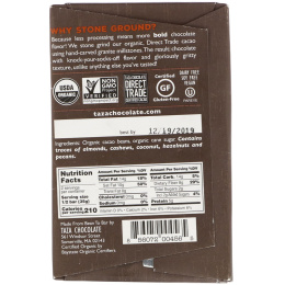 Taza Chocolate, Organic Dark Chocolate, Wicked Dark, 2.5 oz (70 g)