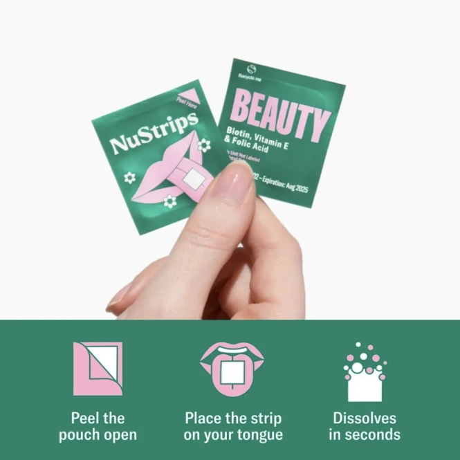 NuStrips, Beauty In A Strip™, сладкая клубника, 30 полосок