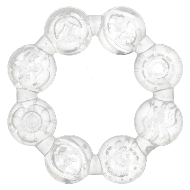 Green Sprouts, Прорезыватель с охлаждающим кольцом, для детей от 6 месяцев, прозрачный, 1 прорезыватель